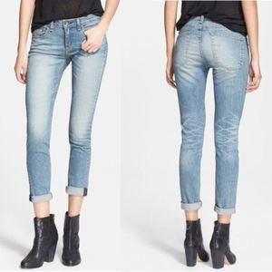 Rag & Bone The Dre Slim, low-rise low rise Boyfriend Jeans in Cln Mariner